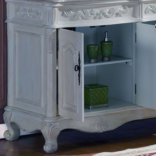 One Allium Way® Svetlana 72'' Free Standing Double Bathroom Vanity with Marble Top & Reviews